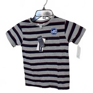 Distortion Kid Boys Striped Casual Crew Short Sleeve Preppy T-Shirt Size 6-New